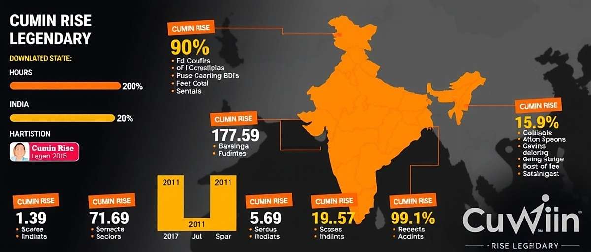 Cumin Rise Legendary download statistics map showing popularity across different Indian states